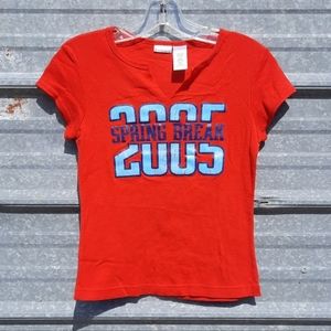 VINTAGE 2005 Spring Break Shirt With Glitter Lettering